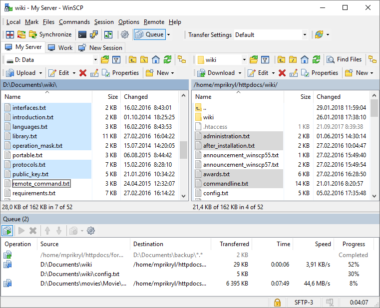 Winscp com commands manageengine products self service password reset